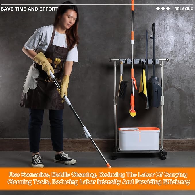 Stainless Steel Mop and Broom Holder - Image 3