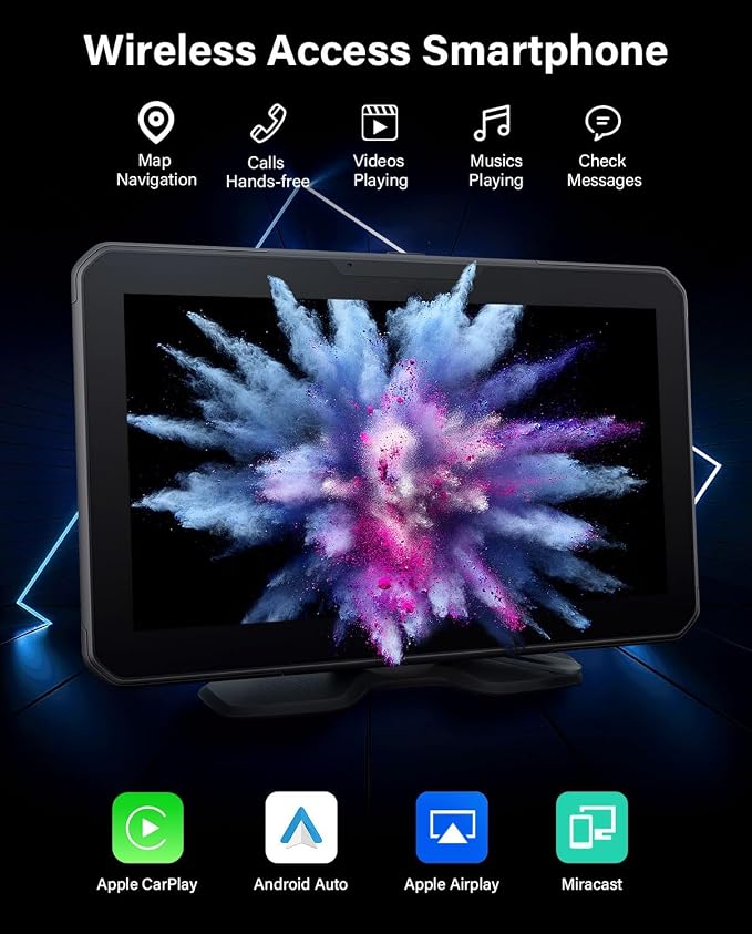 7" HD Apple Carplay Screen for Car，2-in-1 Wireless CarPlay Suitable for Apple - Image 2