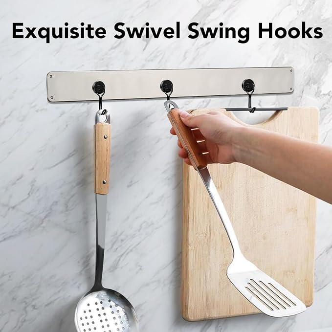 MIKEDE Strong Magnetic Hooks, 40LBS Black Swivel Swing Magnetic Hooks Heavy Duty - Image 6