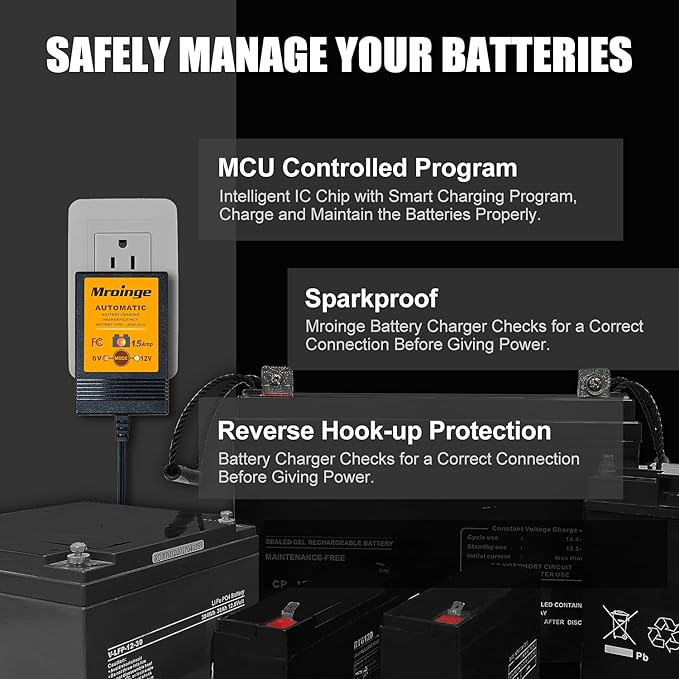 MBC015, 6V / 12V 1.5A Fully Automatic Trickle Battery Charger/Maintainer - Image 4