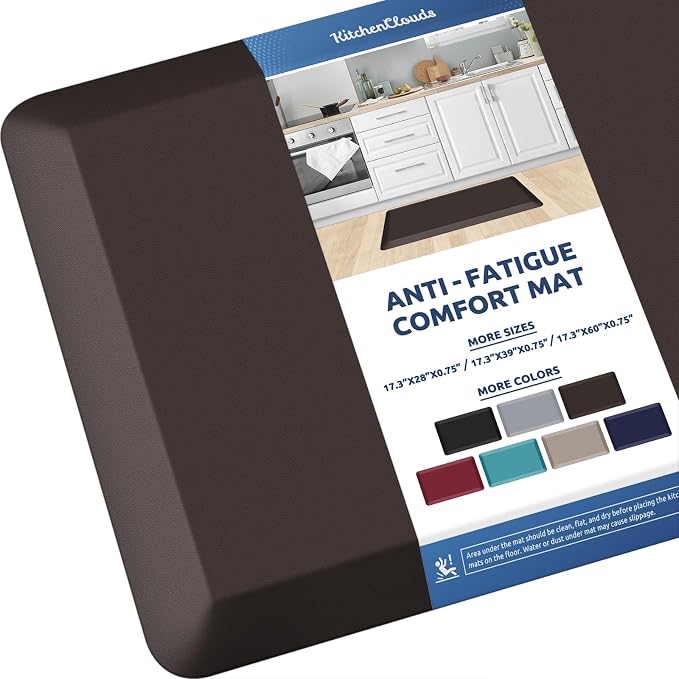 KitchenClouds Kitchen Mat Cushioned Anti Fatigue Kitchen Rug Non Slip Standing by KitchenClouds