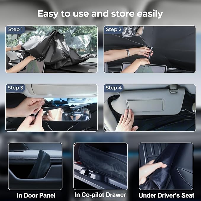 Windshield Sun Shade Umbrella for 2020-2025 Ford Escape Accessories: Custom Fit - Image 4