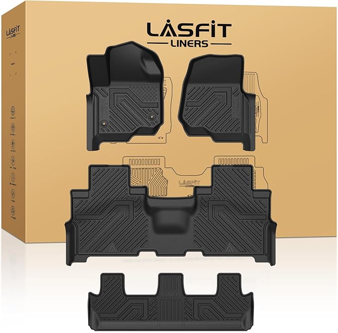 LASFIT Floor Mats for Ford Expedition | Expedition Max 8 Seater 2018-2024 by LASFIT
