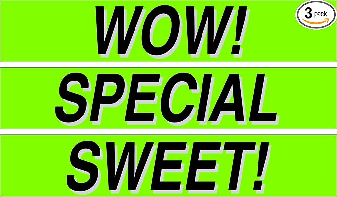 Ez-line Vinyl Windshield Stickers 3 Dozen 15 Inch Chartreuse Slogan Dealership by CarBowz