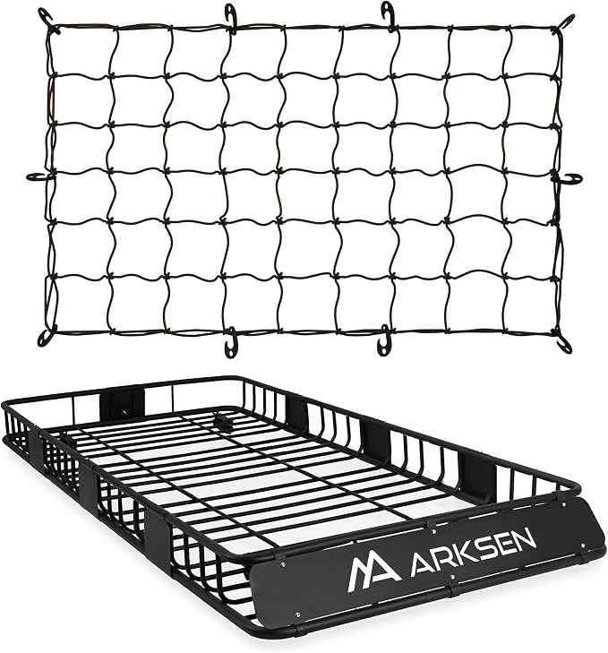 ARKSEN 84 x 39 x 6 Inch Universal 150LB Heavy Duty Roof Rack Cargo by ARKSEN