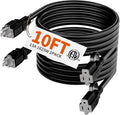 HUANCHAIN 10 ft Indoor Outdoor Black Extension Cord Waterproof, 16/3 Gauge by huanchain
