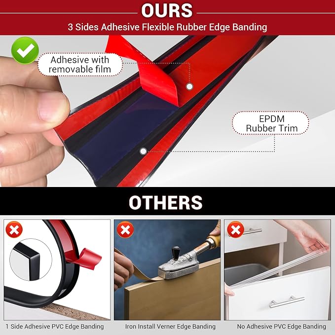 Rubber Edge Trim, Wide U Shaped Edge Trim, Edge Banding - Image 3