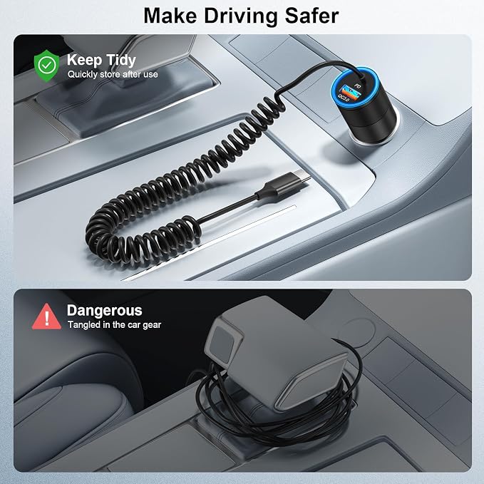 Car Charger USB C, 38W Super Fast Car Adapter - Image 7