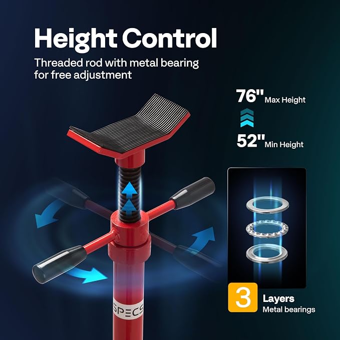SPECSTAR Movable Underhoist Support Stand, 3/4 Ton 1650Lbs Capacity Jack Stand - Image 4