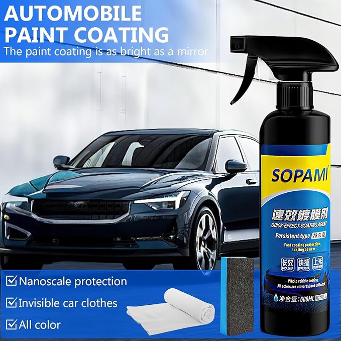 Car Coating Spray Set, Quick Effect Coating Agent, Quickly Coat Car Wax - Image 2