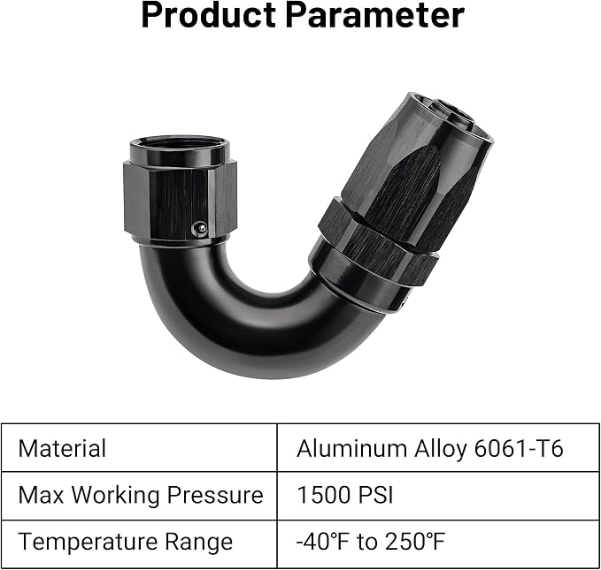 EVIL ENERGY 8AN 150 Degree One Piece Full Flow Hose End Fitting Swivel - Image 3