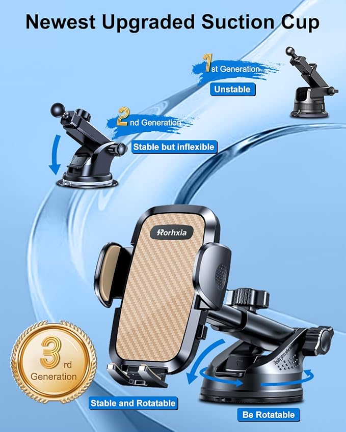 3-in-1 Phone Mount for Car Vent Dashboard Windshield Cell Phone Holder Car Fit - Image 2