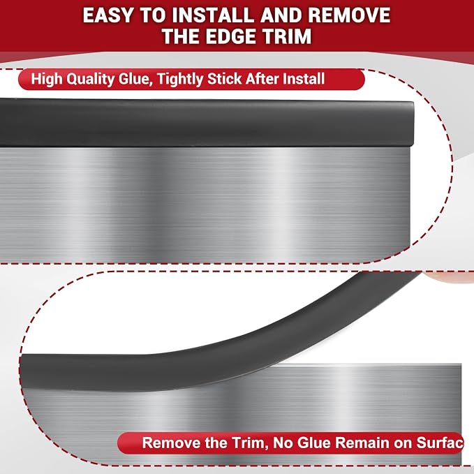 Rubber Edge Trim, 3/16" Self Adhesive Flexible U Channel Edge Protecter - Image 3