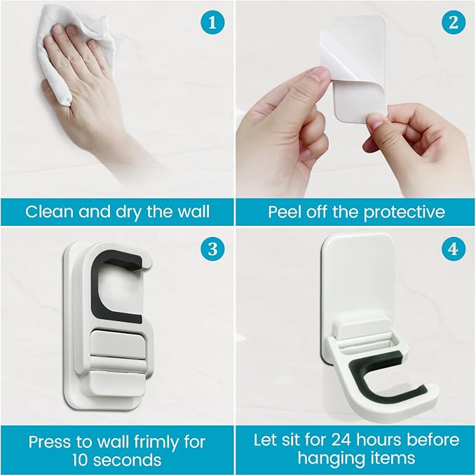 Broom Holder Wall Mount, 6 Pack Broom and Mop Organizer Wall Hanging Self - Image 7