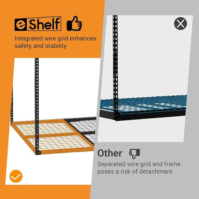 2ftx8ft Overhead Garage Storage Rack, Heavy-Duty Metal Garage Ceiling Storage - Image 5