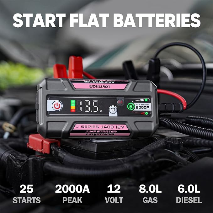 J400 Jump Starter with ConnectMax Tech, 2000A 12V Battery Jumper Starter - Image 3