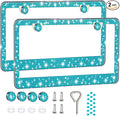 2 Pack License Plate Frames for Women, Sparkly Rhinestone Diamond Car by Unknown