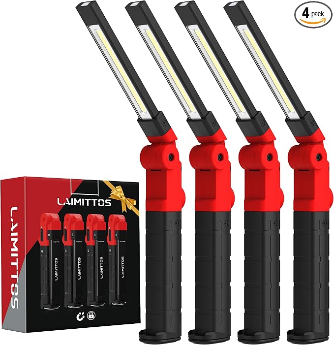 Rechargeable Work Light 2200mAh Magnetic LED Work Light Flashlight Mechanic by LAIMITTOS