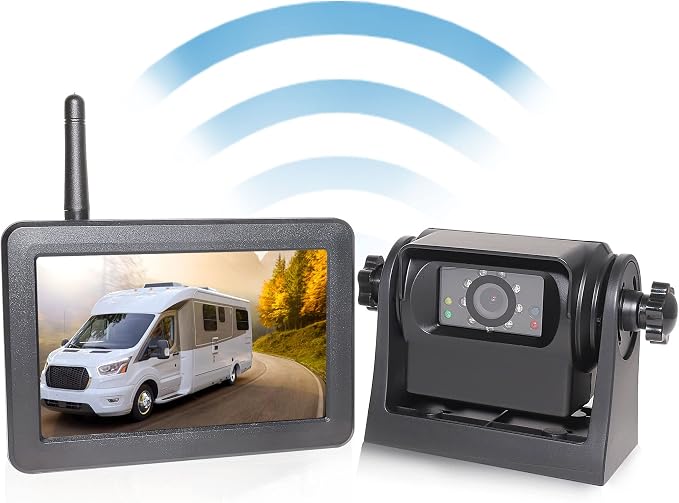 EWAY Wireless WiFi Magnetic Hitch Backup Camera 1080P HD Rechargeable Battery by EWAY