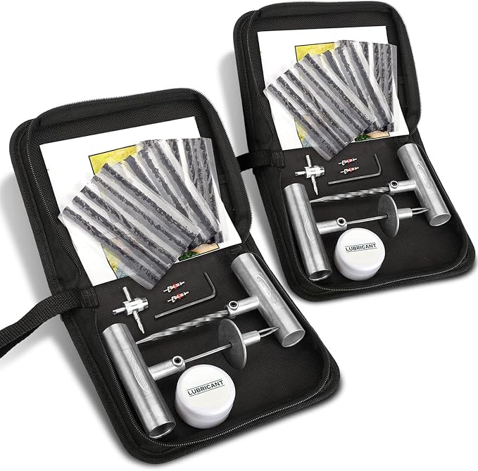 Tire Repair Kit, Sets of 2-24pcs Professional Heavy Duty Universal Emergency by BETOOLL