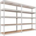 HOMEDANT White 5 Tier Laminated Boltless Heavy Duty Garage Storage Adjustable by TheBestOrganizingSolution