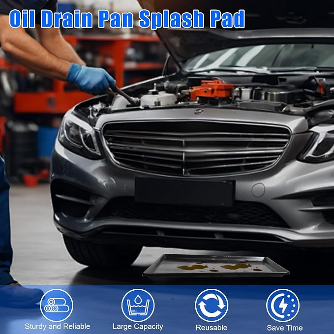 6 Pack Extra Large Oil Drip Pan, 35.4 x 24 x 1.6 in Oil Change Drain Pan - Image 4