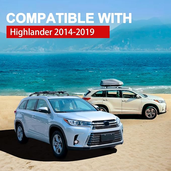 KINGGERI Lockable 220lbs Cross Bars Roof Racks Fit - Image 6