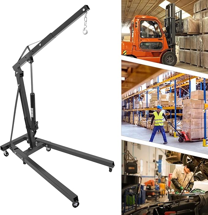 2 Ton Engine Hoist Foldable Engine Crane Cherry Picker Engine Hoist - Image 6