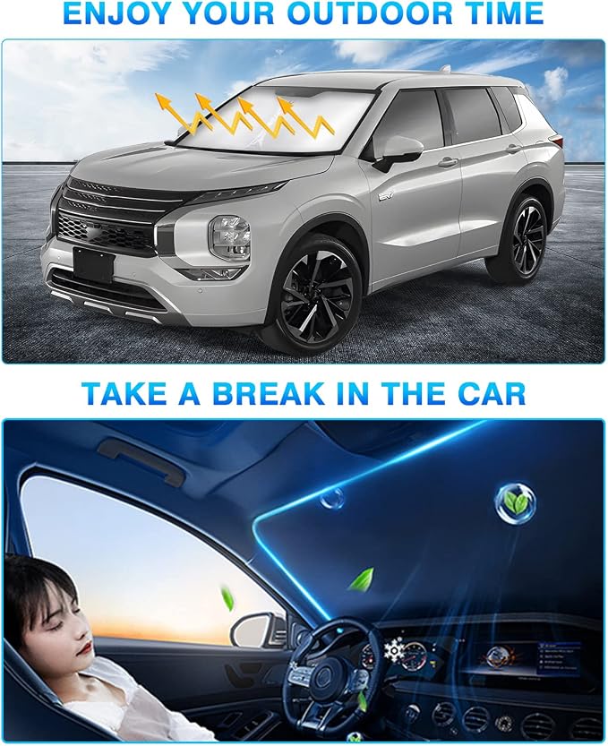 KUST Windshield Sun Shade for Mitsubishi Outlander 2022-2024 2025 2026 Window - Image 5