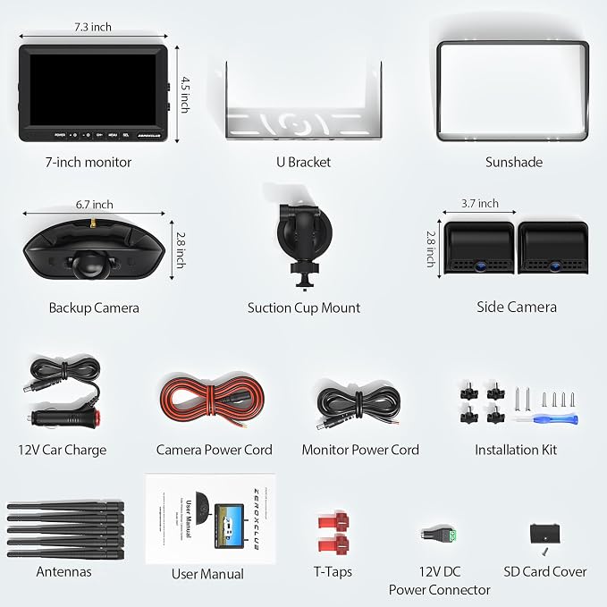 3-Camera Wireless RV Backup Camera System - Image 8