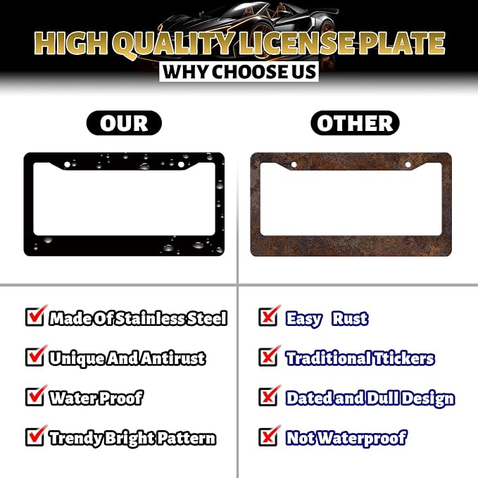 Beach Please License Plate Frame Hawaii Flip Flops License Plate Stainless - Image 7