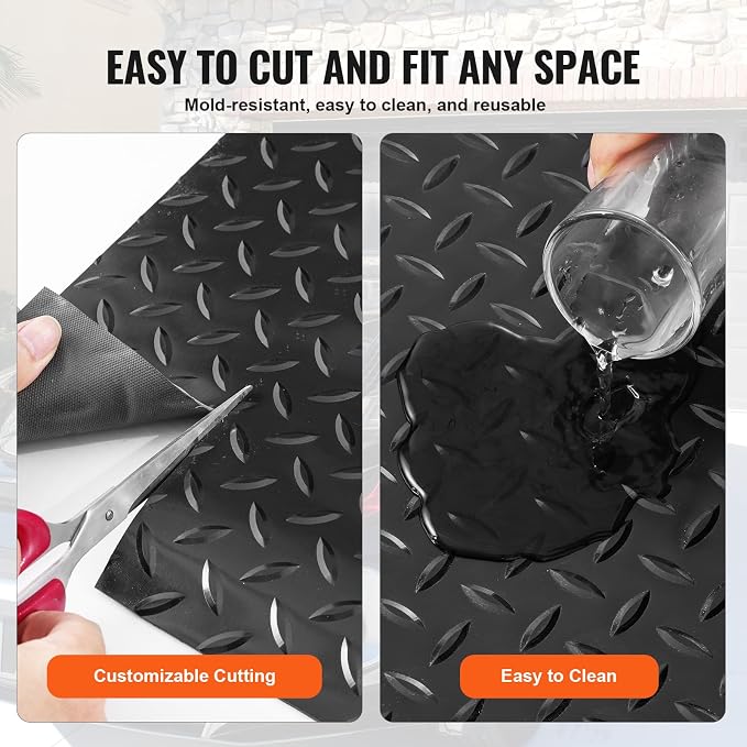 VEVOR Garage Floor Mats, 2 Rolls x 17 x 3.6 Ft PVC Garage Flooring Roll - Image 5