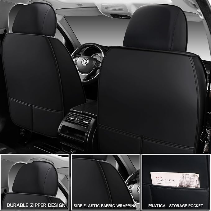 Car Seat Covers Full Set, Universal Faux Leather Car Seat Covers, Waterproof - Image 7
