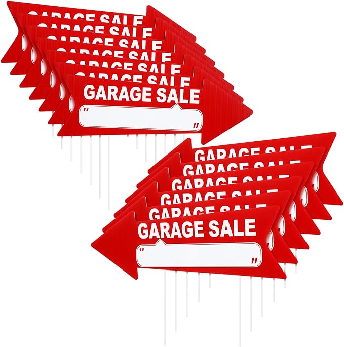 Wenqik 12 Pcs Garage Sale Signs by Wenqik