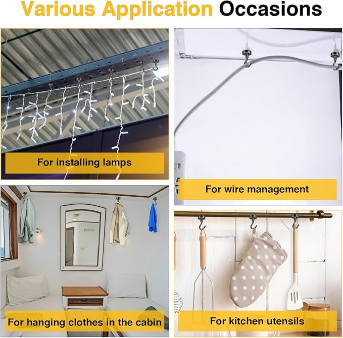 DIYMAG Magnetic Hooks for Refrigerator, Extra Strong Cruise Hook, Heavy Duty - Image 5