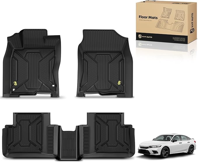 YHTAUTO Floor Mats Fit 2016-2021 Honda Civic Coupe/Sedan/Type R, 2017-2021 by YHTAUTO