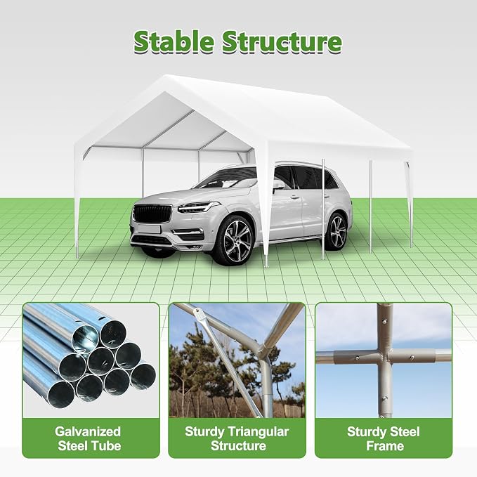 13x20 ft Heavy Duty Carport - Image 4
