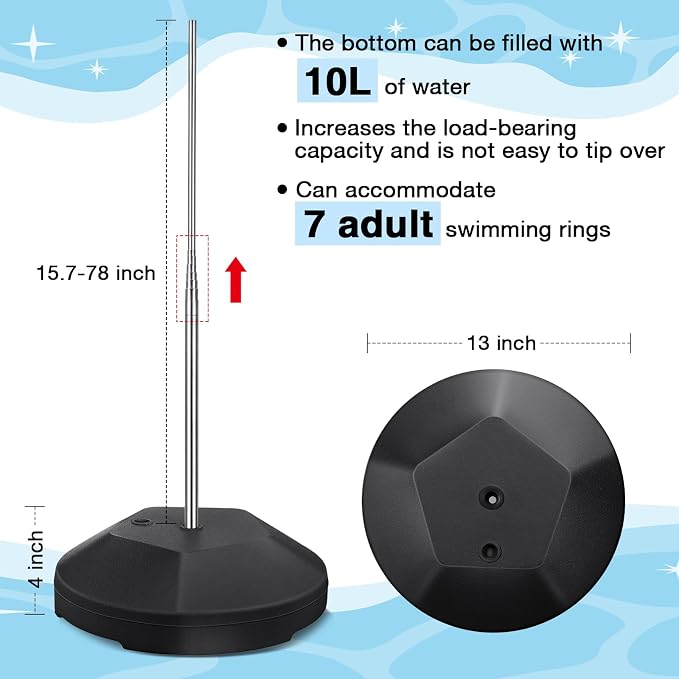 Pool Float Storage Rack 13 x 78 Inch Pool Float Holder Stainless Steel - Image 2
