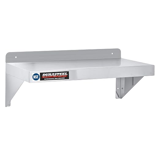 DuraSteel Stainless Steel Wall Mount Shelf 24" Wide x 14" Deep Commercial Grade - Image 4