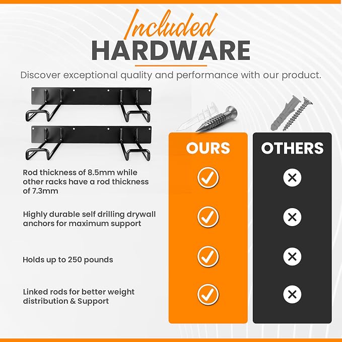 Heavy Duty Folding Chair & Tool Rack – Wall Mount Organizer - Image 6