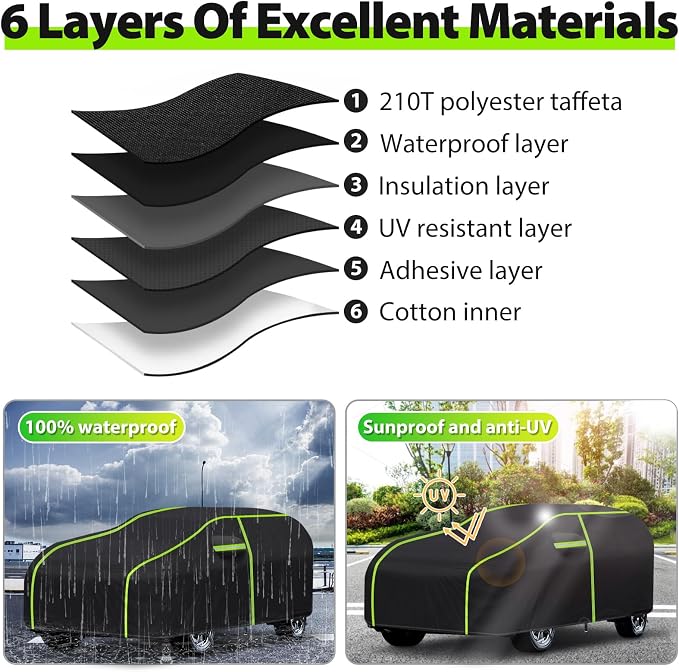 6 Layers Full Car Cover for 2013-2024 Land Rover Range Rover Sport, Waterproof - Image 2