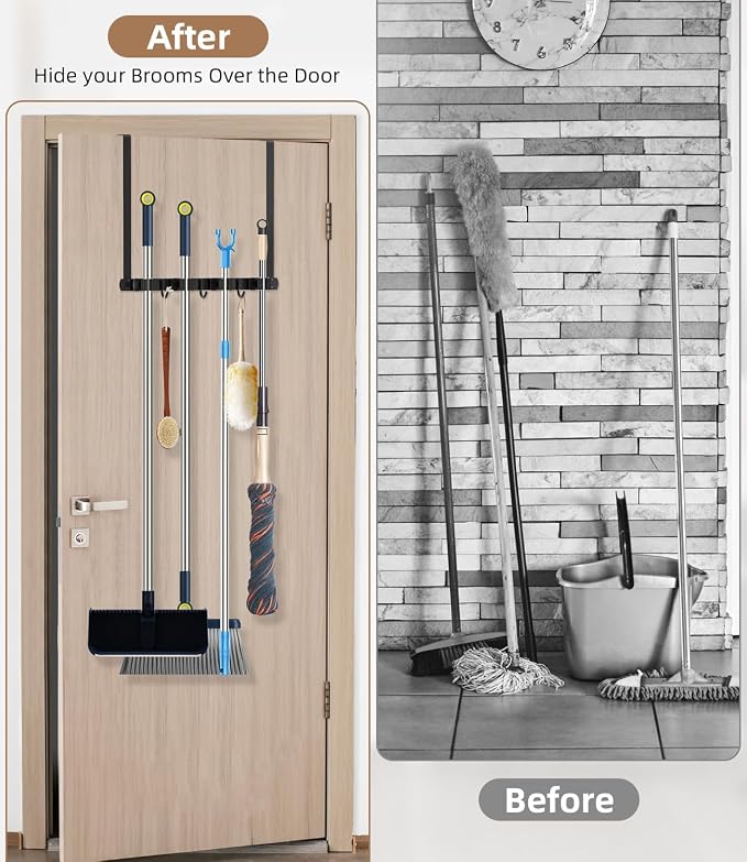 Broom Holder Over The Door 2Pack - Image 2