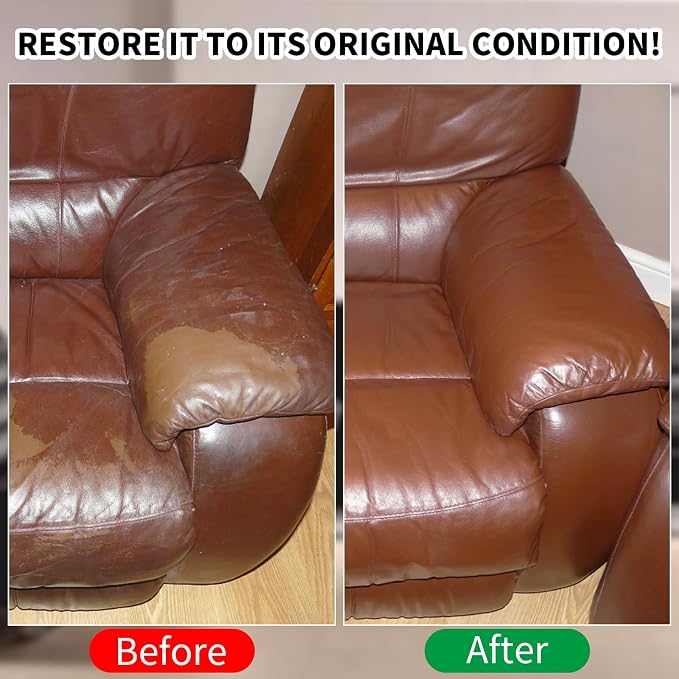 Leather Recoloring Balm, 8.5oz Leather Color Restorer, Light Brown Leather - Image 5