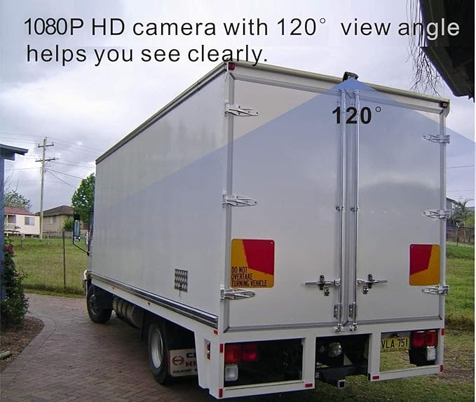 AHD 1080P 7" Reverse Rear View Backup Dual Camera System, Two Cameras - Image 7