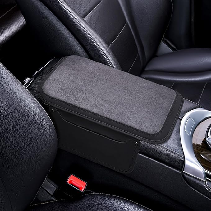 Arm Rest Cover for Car with 2 Storage Bags, Central Console Cover Armrest Pad by STSoleMeT