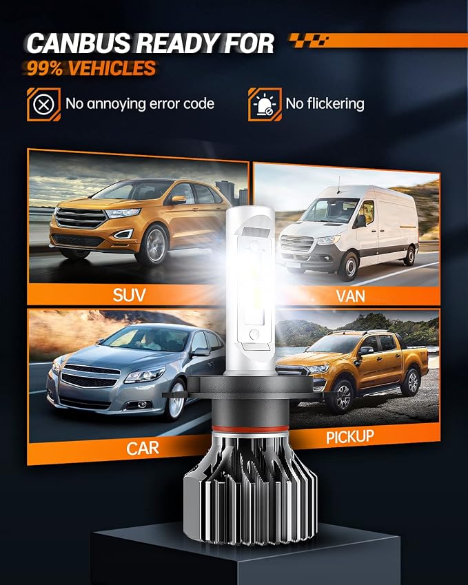 SEALIGHT H11/H9/H8 9005/HB3 Bulbs Combo or Fog, X4I 2024 88, 000LM Super Bright - Image 4