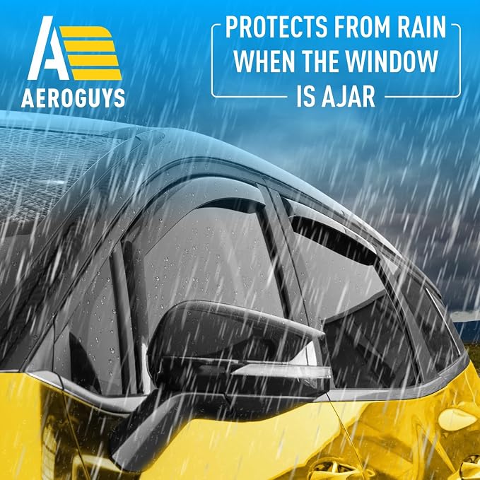Extra Durable Window Deflectors in-Channel Window Visors Rain Guards Fit - Image 2