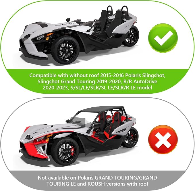 Half Cover for Polaris Slingshot, 420D Oxford Cloth Windshield Cover Waterproof - Image 6