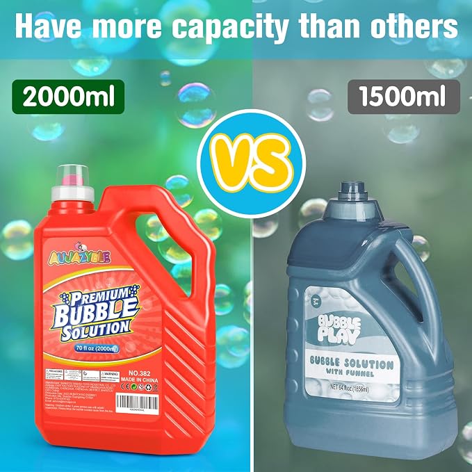 70 oz Bubbles Refills for Kids-Premixed Bubble Solution Refill Premium Bubble - Image 3