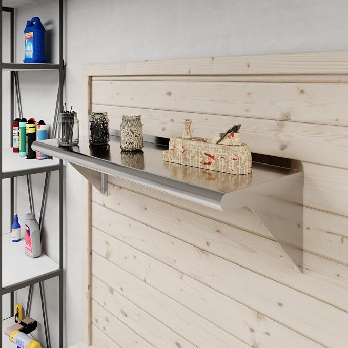 AmGood 36" Long X 12" Deep Stainless Steel Wall Shelf | NSF Certified | - Image 6